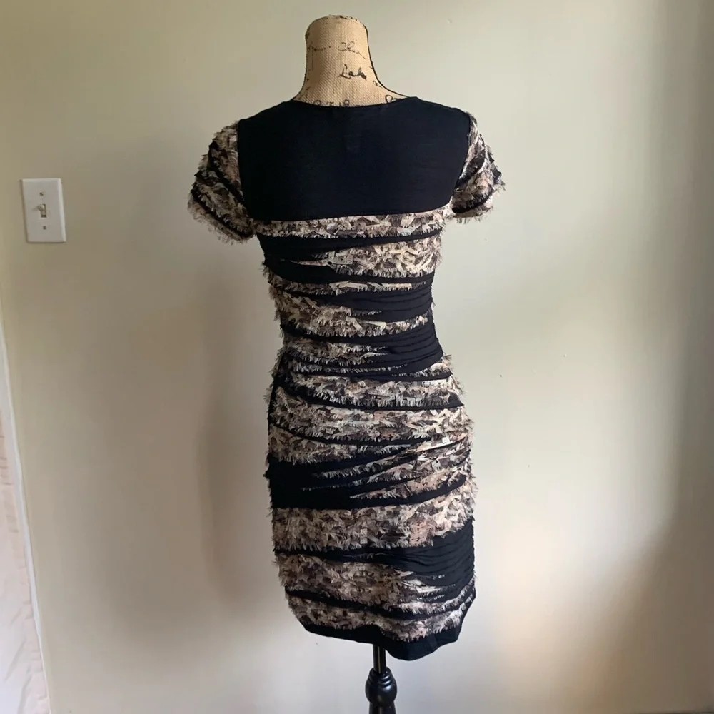DVF tiered frayed dress size P